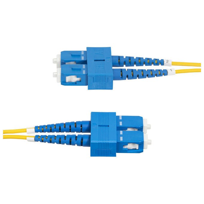 StarTech.com cavo patch fibra ottica monomodale OS2, SC a SC UPC duplex, 10 m, 9-125µm, 100G, LSZH, giallo