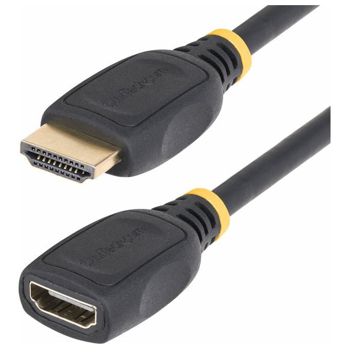 StarTech.com cavo prolunga HDMI 2.0 da 2m, 4K 60Hz, maschio femmina, alta velocita' 18Gbps, HDR10, ARC, connettori placcati oro, nero