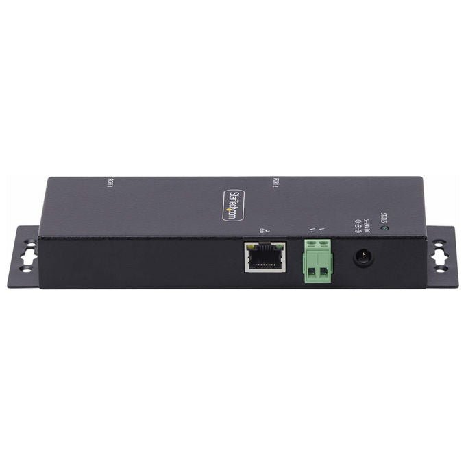 StarTech.com server seriale su IP 2 porte, adattatore RS232 su ethernet, connettori DB9 e RJ45, montaggio parete o guida DIN, scocca in metallo