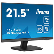 Iiyama ProLite XUB2293HSU-B7, monitor 21,5 pollici Full HD IPS, 100Hz, 1ms, regolazione altezza HAS 150mm, pivot, altoparlanti
