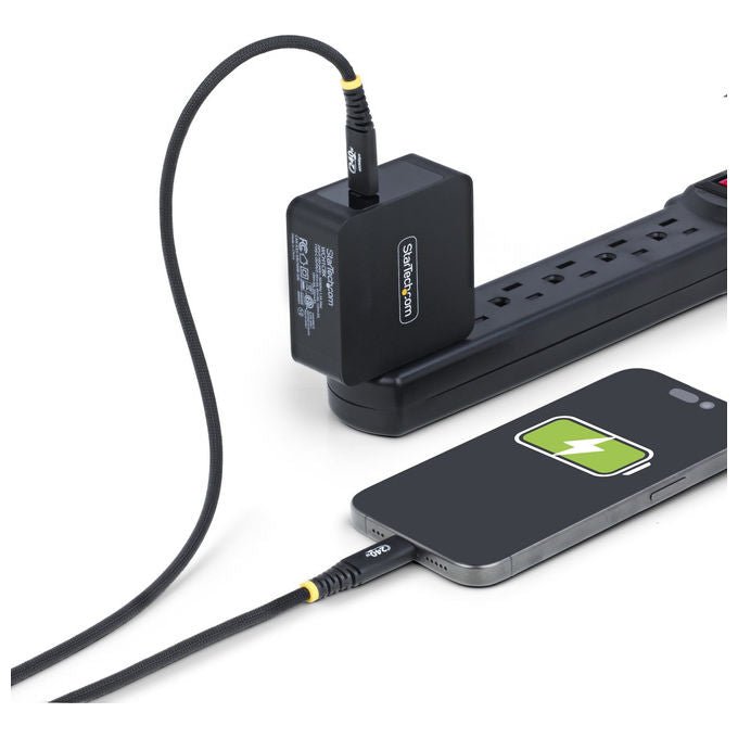 StarTech.com cavo USB-C 240W, 1 m, Power Delivery 3.1 EPR, 5A, rivestimento silicone e nylon intrecciato, USB 2.0, nero
