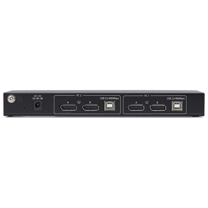 StarTech.com switch KVM DisplayPort doppio monitor 2 porte, 4K 60 Hz, matrice video Dual View, 4x USB, hotkey, DP 1.2