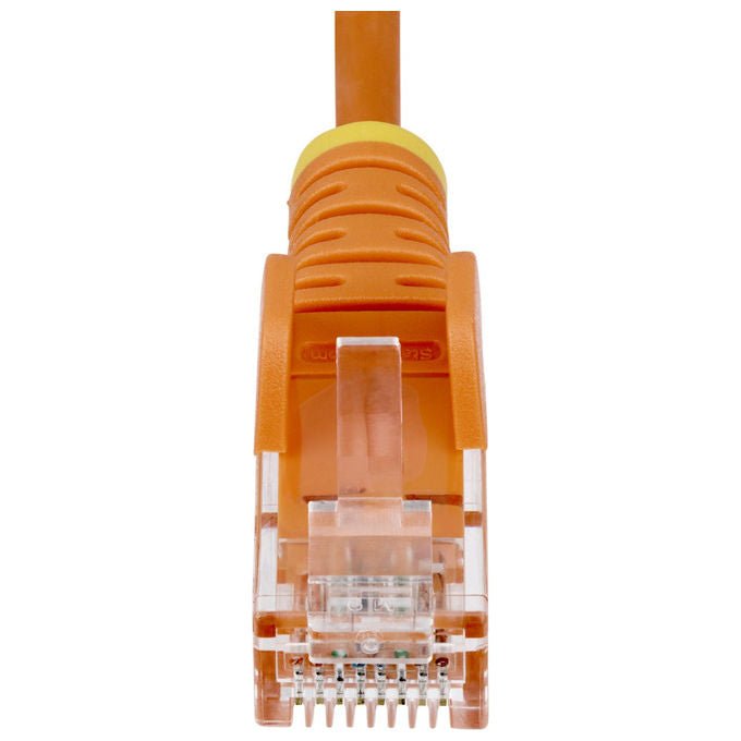 StarTech.com cavo ethernet Cat6 slim 50cm arancione, patch UTP RJ45 antigroviglio, rame puro 28AWG, Gigabit, PoE++, LSZH