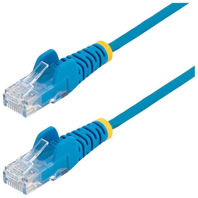StarTech cavo ethernet cat6 slim 1m bianco, patch utp rj45 snagless, rame puro 28awg, lszh, poe++ 90w, 1 gbps, 250mhz