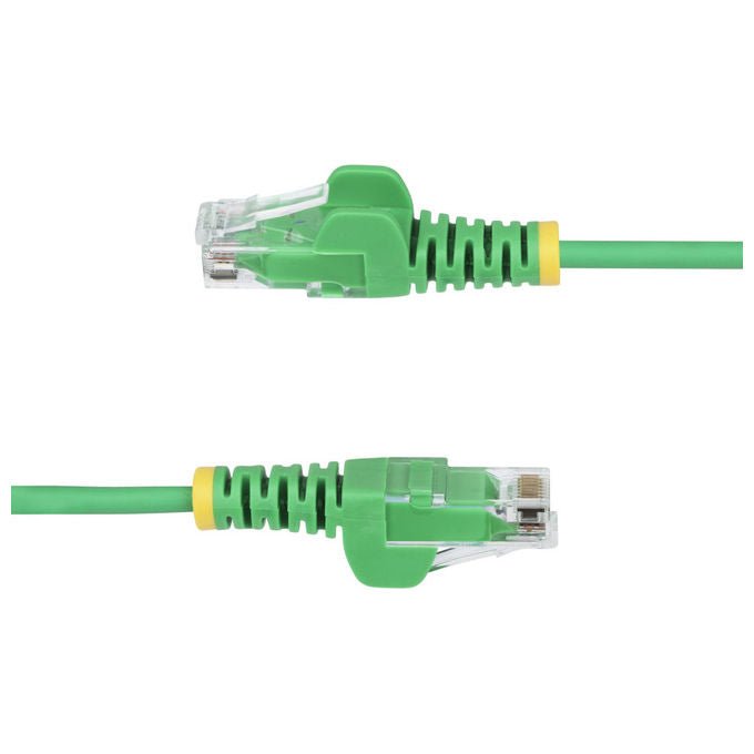 StarTech.com cavo ethernet Cat6 slim 2m verde, patch UTP RJ45 antigroviglio, rame puro 28AWG, Gigabit 1000 Mbit-s, PoE++, testato Fluke