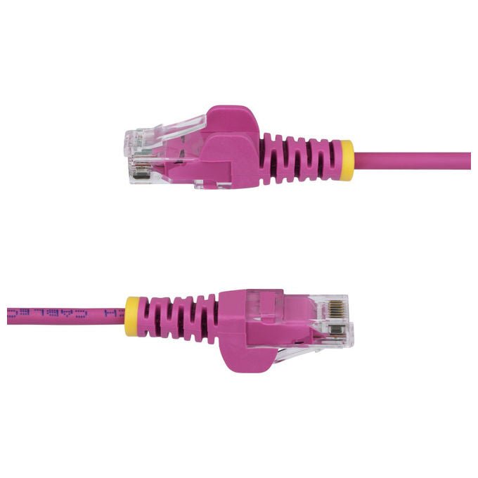 StarTech.com cavo ethernet Cat6 slim rosa 2m, patch UTP RJ45 snagless, rame 28AWG, LSZH, Gigabit, PoE++