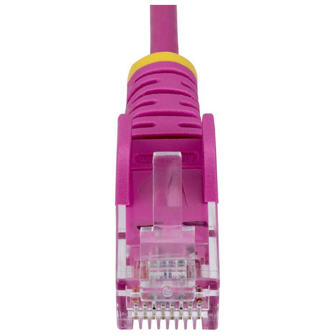 StarTech.com cavo ethernet Cat6 slim rosa 2m, patch UTP RJ45 snagless, rame 28AWG, LSZH, Gigabit, PoE++