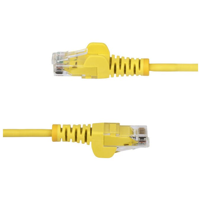StarTech.com cavo ethernet CAT6 slim giallo 2m, patch UTP RJ45 antigroviglio, rame puro 28AWG, LSZH, Gigabit 1000 Mbit-s, testato Fluke