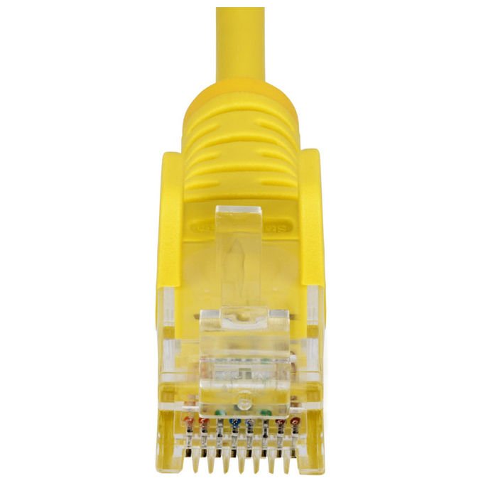 StarTech.com cavo ethernet CAT6 slim giallo 2m, patch UTP RJ45 antigroviglio, rame puro 28AWG, LSZH, Gigabit 1000 Mbit-s, testato Fluke