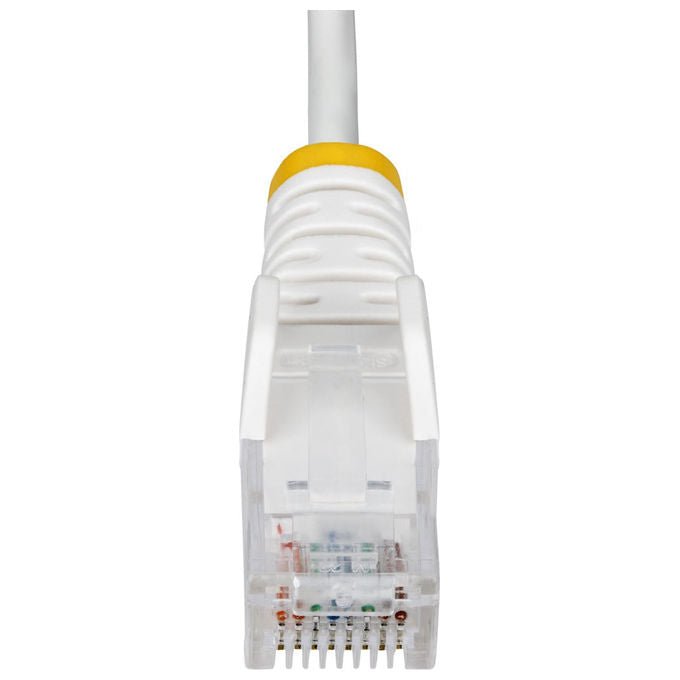 StarTech.com cavo ethernet Cat6 slim bianco 2,5m, patch UTP RJ45 antigroviglio, rame puro 28AWG, Gigabit, PoE++, LSZH, testato Fluke