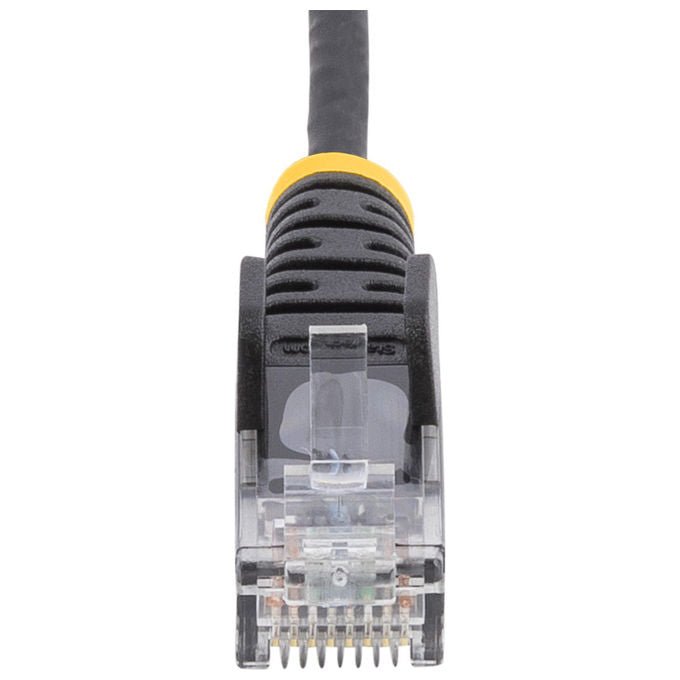 StarTech.com cavo ethernet Cat6 slim 5m nero, patch UTP RJ45 antigroviglio, rame puro 28AWG, Gigabit, PoE++, LSZH