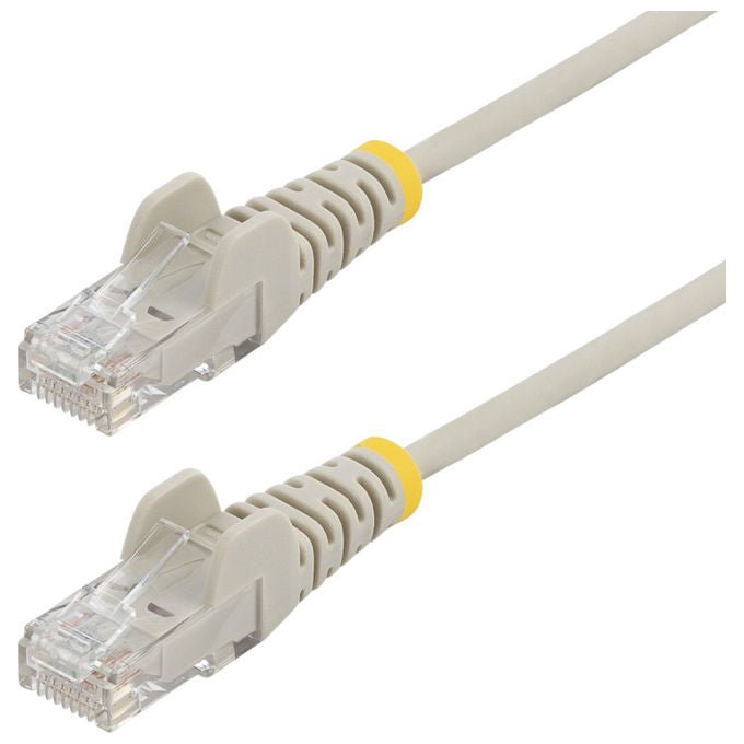 StarTech.com cavo ethernet Cat6 slim 5m grigio, patch UTP RJ45 antigroviglio, rame puro 28AWG, LSZH, Gigabit, PoE++