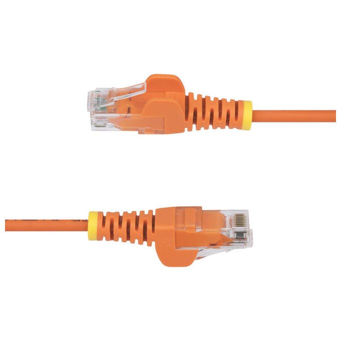 StarTech.com cavo ethernet Cat6 slim 5m arancione, patch UTP RJ45 antigroviglio, rame puro 28AWG, PoE++ 100W, testato Fluke