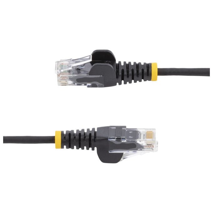 StarTech.com cavo ethernet CAT6 slim 7m nero, patch UTP RJ45 antigroviglio, rame puro 28AWG, LSZH, Gigabit, PoE++ 100W, testato Fluke