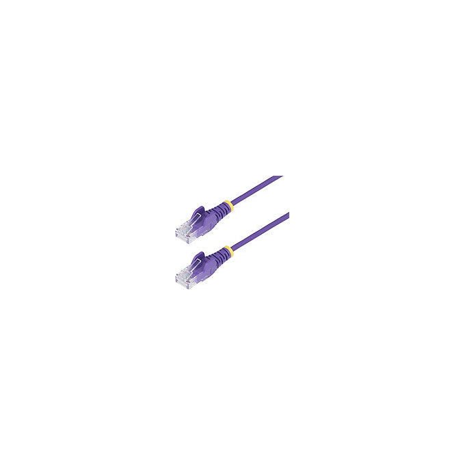 StarTech cavo ethernet cat6 slim viola 7m, patch utp rj45 antigroviglio, rame puro 28awg, lszh, gigabit, poe++ 100w