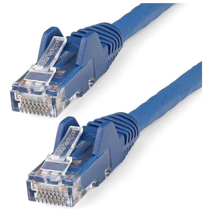 StarTech cavo ethernet cat6 slim blu 10m, patch utp rj45 antigroviglio, rame puro 28awg, lszh, 1 gbps, poe++ 90w