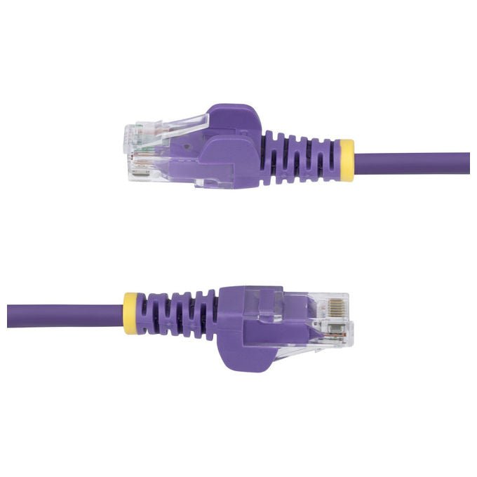 StarTech.com cavo ethernet Cat6 slim 10m viola, patch UTP RJ45 antigroviglio, rame puro 28AWG, PoE 100W, testato Fluke