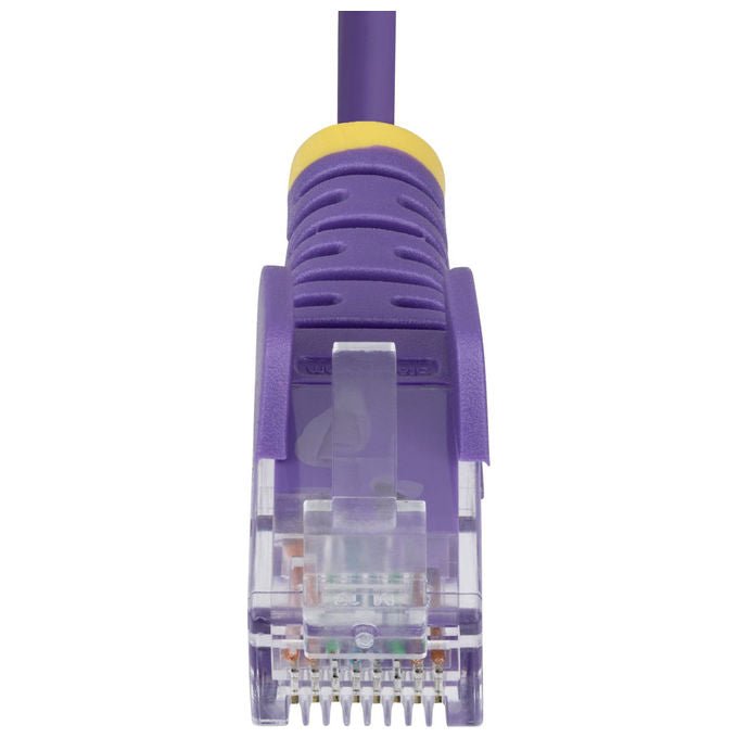 StarTech.com cavo ethernet Cat6 slim 10m viola, patch UTP RJ45 antigroviglio, rame puro 28AWG, PoE 100W, testato Fluke