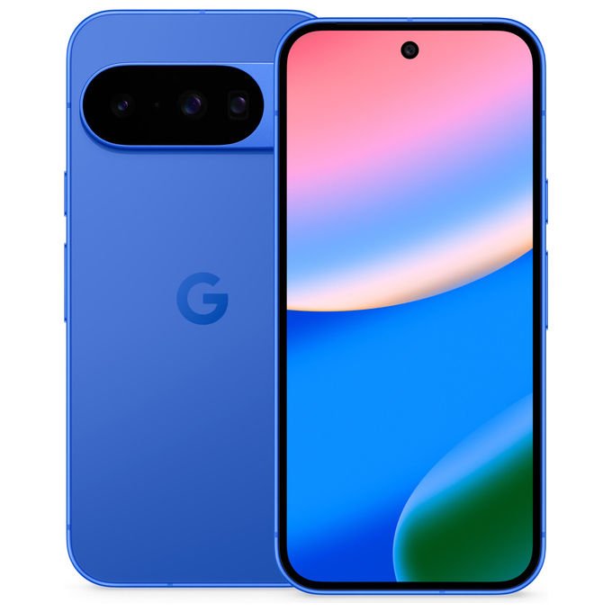 Google Pixel 10, smartphone 5G, display OLED 6.3'', tripla fotocamera 48 MP, 12 GB RAM, 256 GB, Android 16, blu indaco