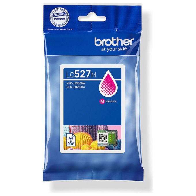 Brother cartuccia d'inchiostro originale LC527M, magenta, 900 pagine, pigmento, per MFC-J4350DW, MFC-J4550DW