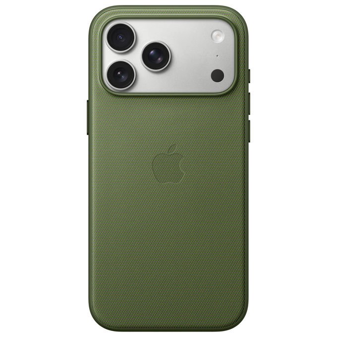 Apple custodia MagSafe in tessuto TechWoven per iPhone 17 Pro Max, verde, poliestere riciclato 100%, antiurto, compatibile Qi2