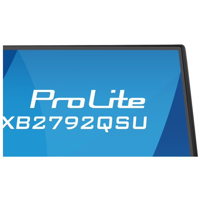 Iiyama ProLite XB2792QSU-B1 monitor 27 pollici, IPS QHD 2560x1440, 120 Hz, 3 ms, hub USB 3.2, altoparlanti, Adaptive Sync, nero