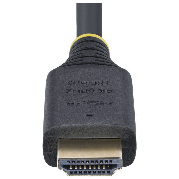 StarTech cavo hdmi 2.0 ad alta velocita' 50 cm, 4K 60Hz, 1440p 144Hz, 18 Gbps, connettori a presa salda, HDR10, HDCP 2.2, ARC, guaina TPE