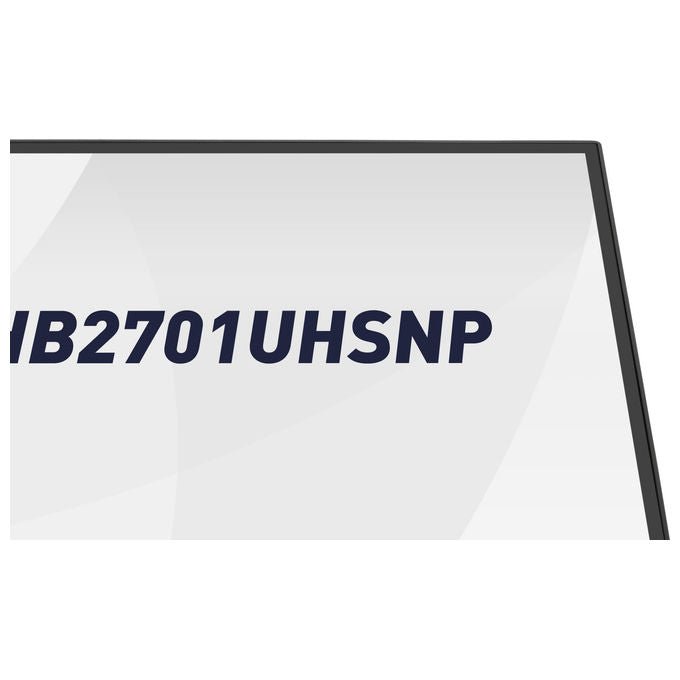 Iiyama monitor 27 pollici 4K UHD, ProGraphic HB2701UHSNP-B1, pannello IPS Black, 99% DCI-P3, USB-C 96W, KVM integrato, Ethernet, Nero