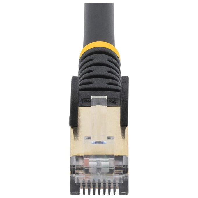 Startech cavo ethernet cat6 slim, 25 cm, nero, RJ45 snagless, UTP 10 Gbps, PoE++ 100W, LSZH, rame puro 28AWG