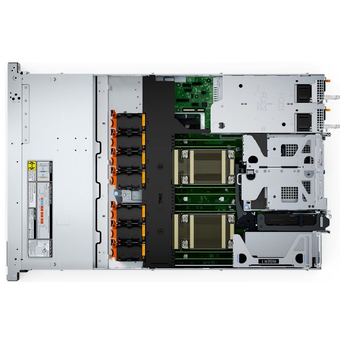 Dell PowerEdge R660XS server rack 1U, Intel Xeon Silver 4514Y 2 GHz, 64 GB DDR5, 2x480 GB SSD SATA, RAID H755, iDRAC9, doppio alimentatore 1100 W