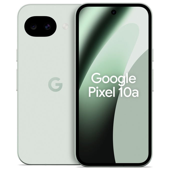 Google Pixel 10a, smartphone 5G, display OLED 6.3'', chip Tensor G4, doppia fotocamera 48 MP, 8 GB RAM, 128 GB, IP68, grigio nebbia