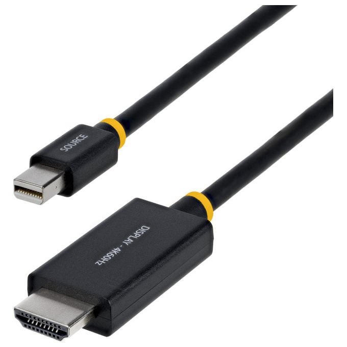 StarTech.com cavo adattatore attivo Mini DisplayPort a HDMI 2.0, 4K 60Hz, 1 m, DisplayPort 1.4, audio 7.1, nero