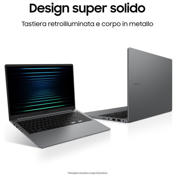 Samsung Galaxy Book5, notebook 15,6 pollici, Intel Core Ultra 7 255U, 32 GB RAM, 1 TB SSD, Full HD IPS, Wi-Fi 6, Windows 11 Home, grigio