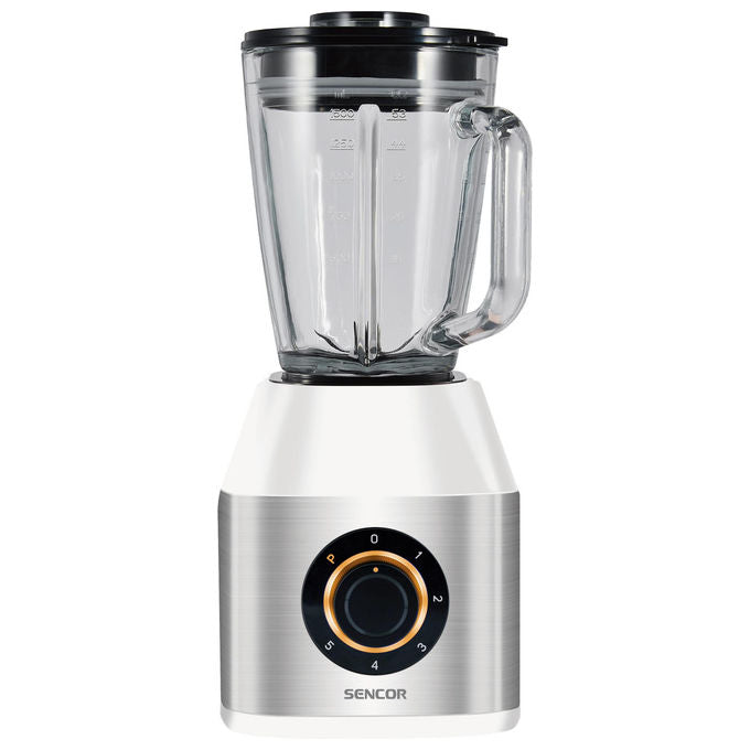 Sencor frullatore a bicchiere SBL 4871WH 56766576 800 W 1,5 L bicchiere in vetro 6 velocita' funzione pulse display LCD bianco