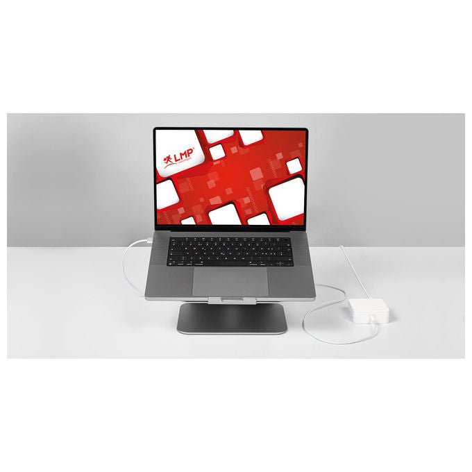LMP alimentatore USB-C GaN 140W, carica rapida Power Delivery 3.1, compatibile MacBook Pro e Air, bianco
