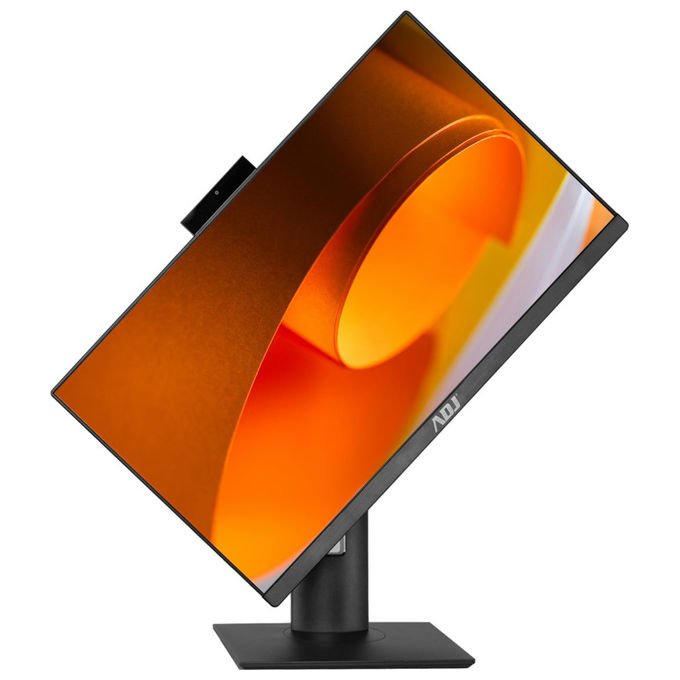 Adj pc all in one 27'' business, Intel Core i5-12450H, 8GB DDR4, 500GB SSD, Windows 11 Pro, Full HD, Wi-Fi, webcam 5MP, nero