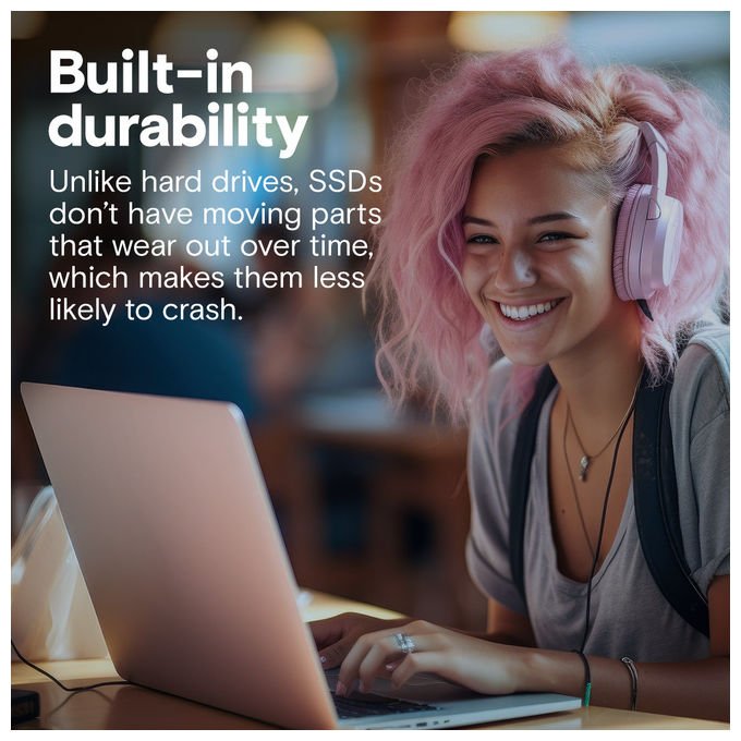 Crucial BX500 ssd interno 4 TB, 2.5'', SATA, 3D TLC NAND, lettura 540 MB-s, scrittura 500 MB-s, per PC e notebook
