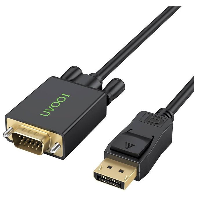 Roline cavo DisplayPort a VGA, adattatore video maschio maschio, 1,5 m, Full HD 1920x1080 60 Hz, plug and play, nero