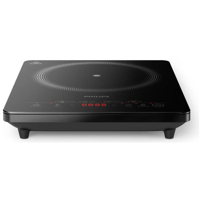Philips piastra a induzione portatile Serie 3000 HD5830-90, 2000W, 8 livelli, touch, vetroceramica, nera