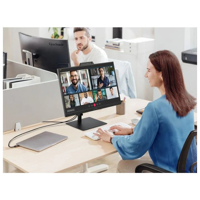ViewSonic VG2741V-2K Monitor PC 27'' IPS QHD 2560x1440 120Hz Webcam 5MP USB-C Altoparlanti colore Nero