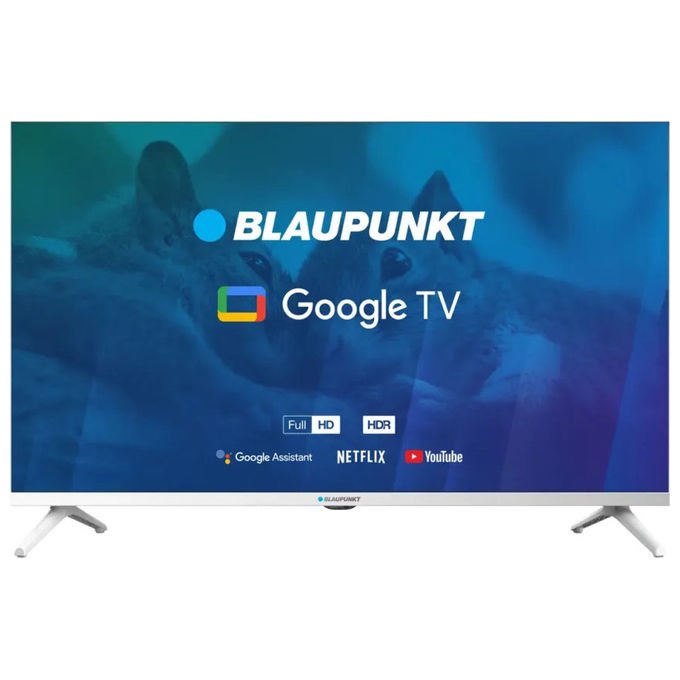 Blaupunkt 32FBG5010S, smart tv 32 pollici, Google TV, Full HD LED, DVB-T2, Wi-Fi, Bluetooth, Bianco