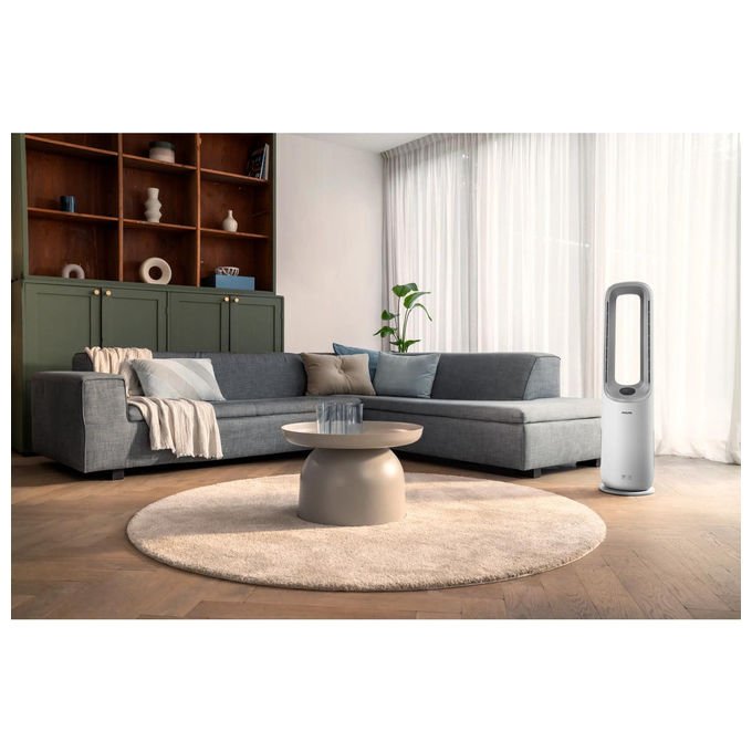 Philips purificatore d'aria e ventilatore 2 in 1, AMF765-10, Air Performer 7000, filtro HEPA NanoProtect, CADR 270 m³-h, 70 m², bianco