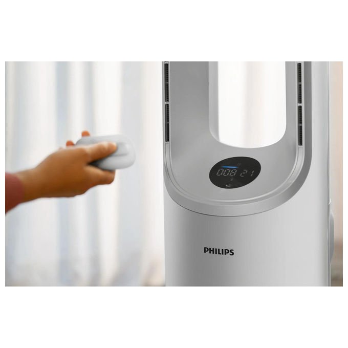 Philips purificatore d'aria e ventilatore 2 in 1, AMF765-10, Air Performer 7000, filtro HEPA NanoProtect, CADR 270 m³-h, 70 m², bianco