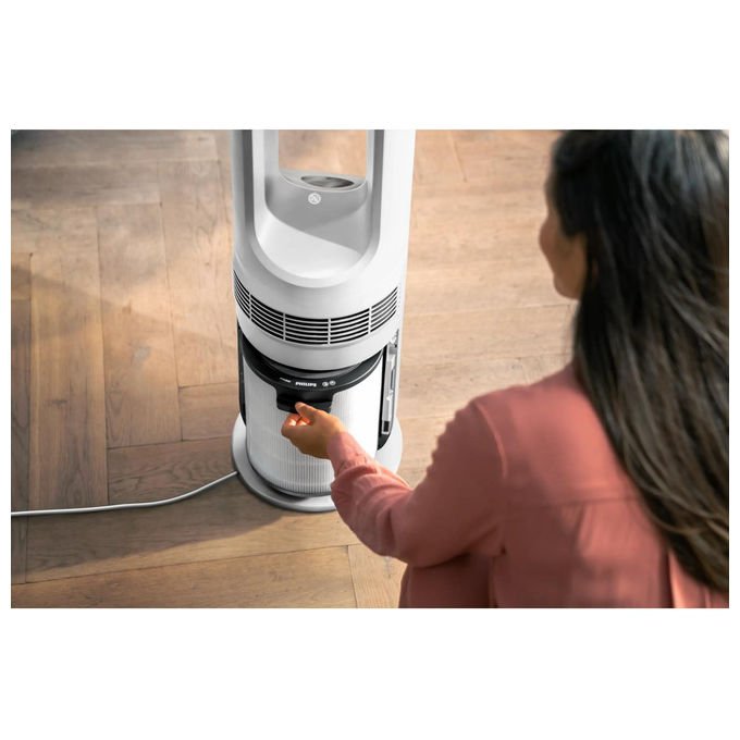 Philips purificatore d'aria e ventilatore 2 in 1, AMF765-10, Air Performer 7000, filtro HEPA NanoProtect, CADR 270 m³-h, 70 m², bianco