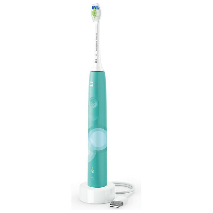Philips Sonicare 4100 spazzolino elettrico sonico HX3689-43, adulto, 31000 movimenti al minuto, batteria litio, turchese