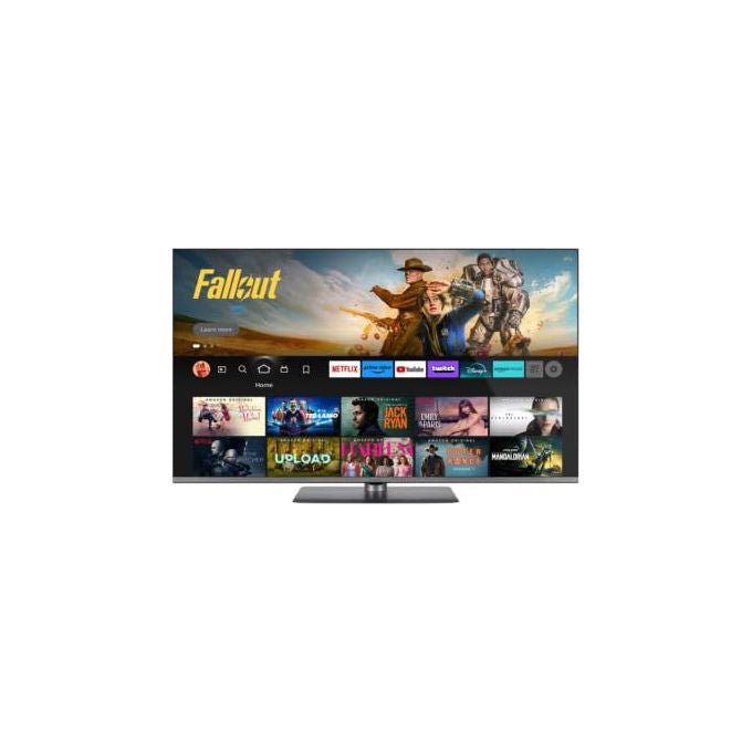 Panasonic TV55W83AE6, smart tv QLED 4K Ultra HD 55 pollici, Fire OS, Dolby Vision, HDR10+, Dolby Atmos, DVB-T2, Wi-Fi, grigio