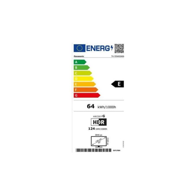Panasonic TV55W83AE6, smart tv QLED 4K Ultra HD 55 pollici, Fire OS, Dolby Vision, HDR10+, Dolby Atmos, DVB-T2, Wi-Fi, grigio