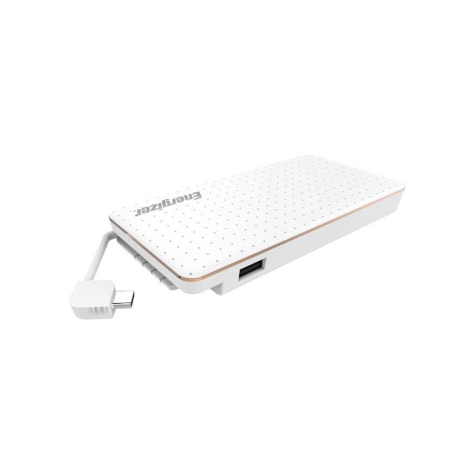 Energizer powerbank 10000 mAh, Quick Charge 3.0, USB-C, uscita USB-A, XP10002CQ, bianco