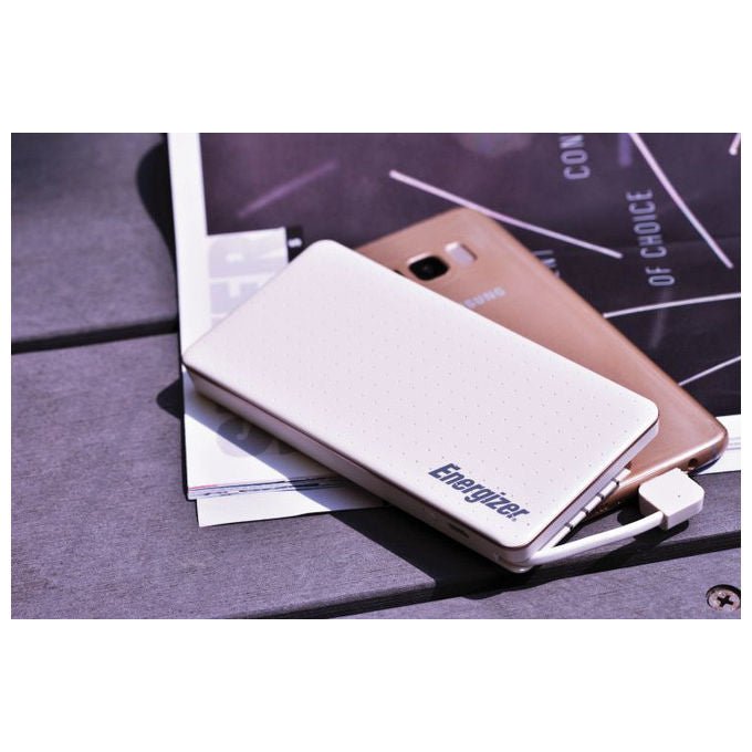 Energizer powerbank 10000 mAh, Quick Charge 3.0, USB-C, uscita USB-A, XP10002CQ, bianco