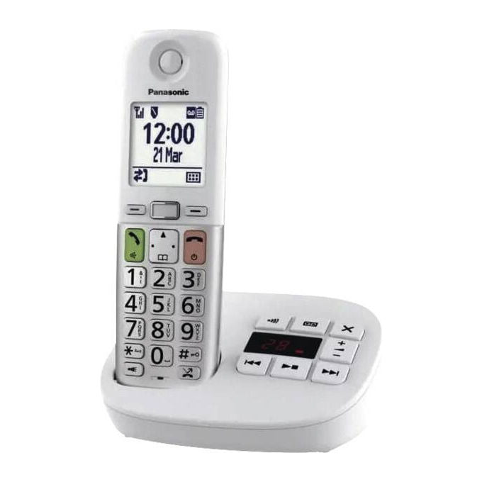 Panasonic telefono cordless KX-TGU430EXW, DECT, segreteria integrata, display 2.4'', rubrica 1000 voci, bianco